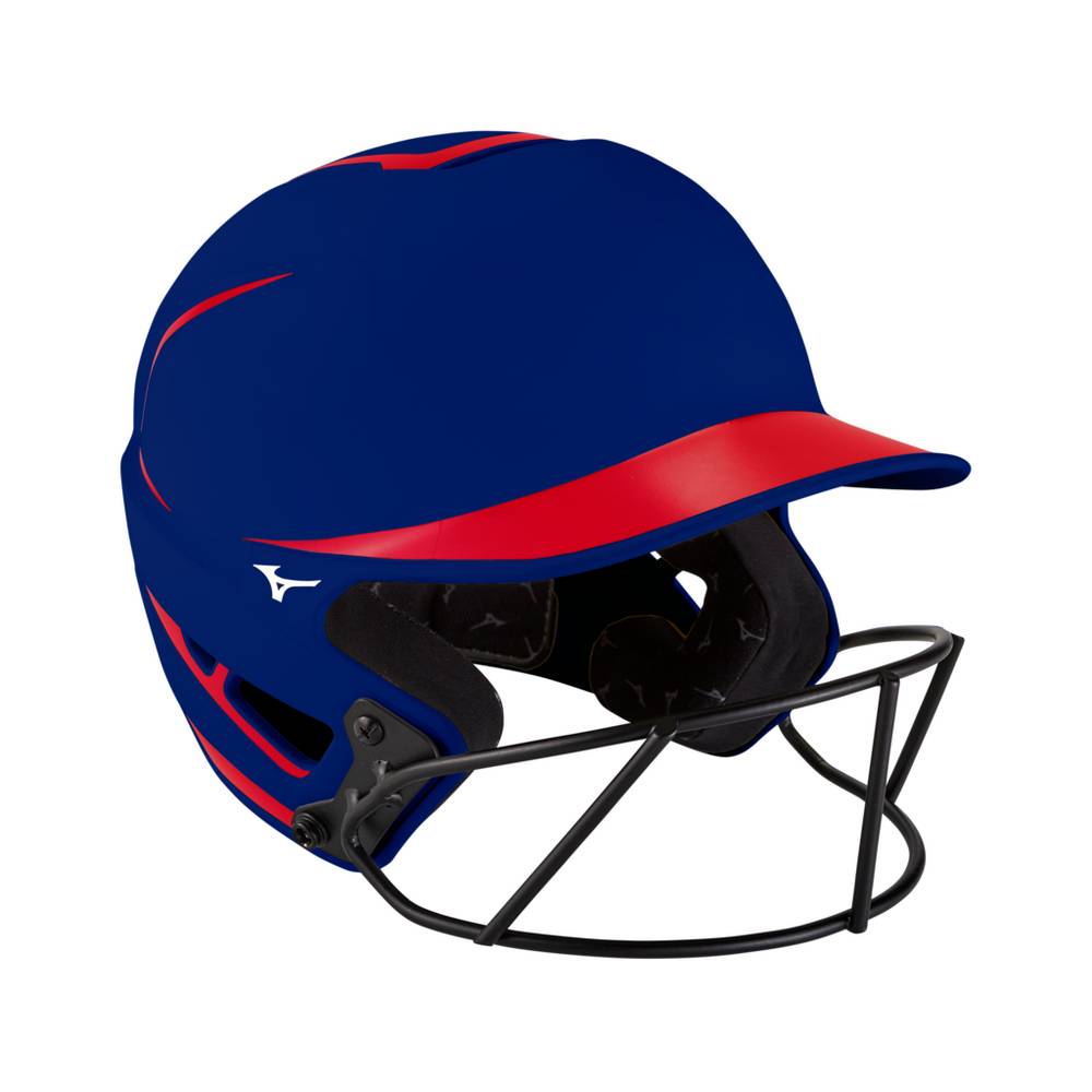 Mizuno F6 Fastpitch Softball Batting Női Sisak Piros/Sötétkék XAB304269